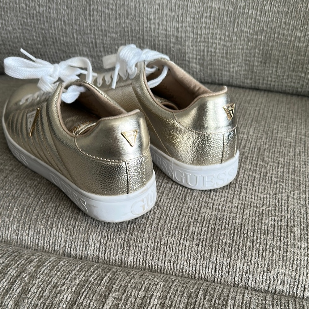 Guess Gold Sneakers with White Laces - Picture 3 of 4
